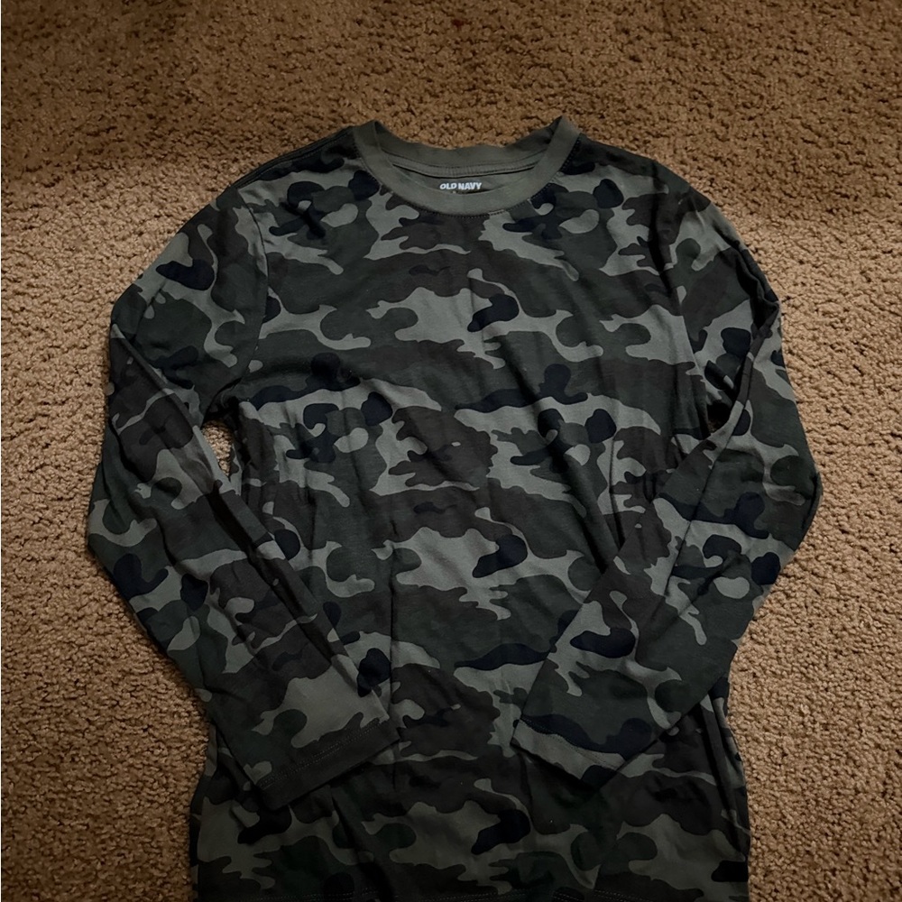 Old Navy Green Camouflage Shirt